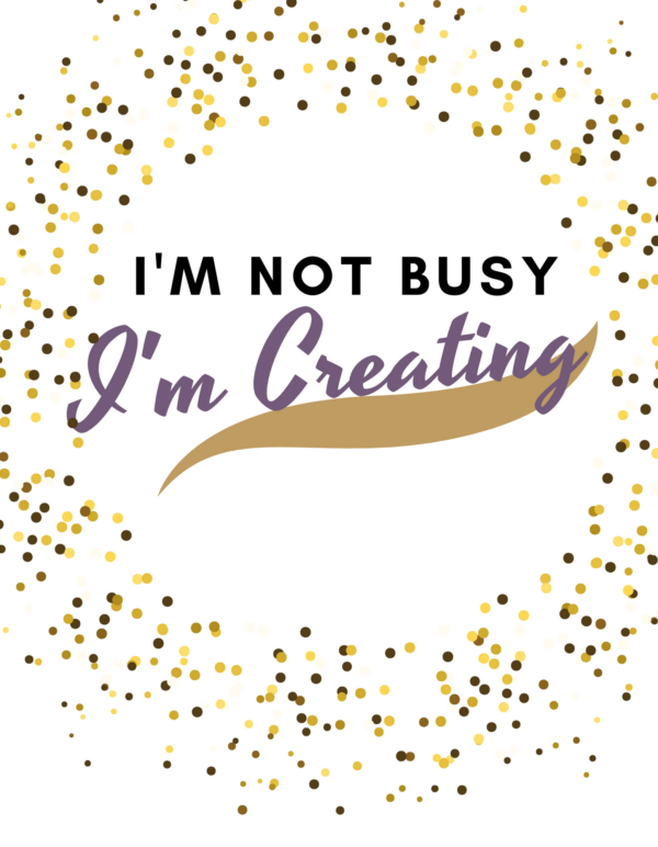 I'm not busy, I'm creating logo